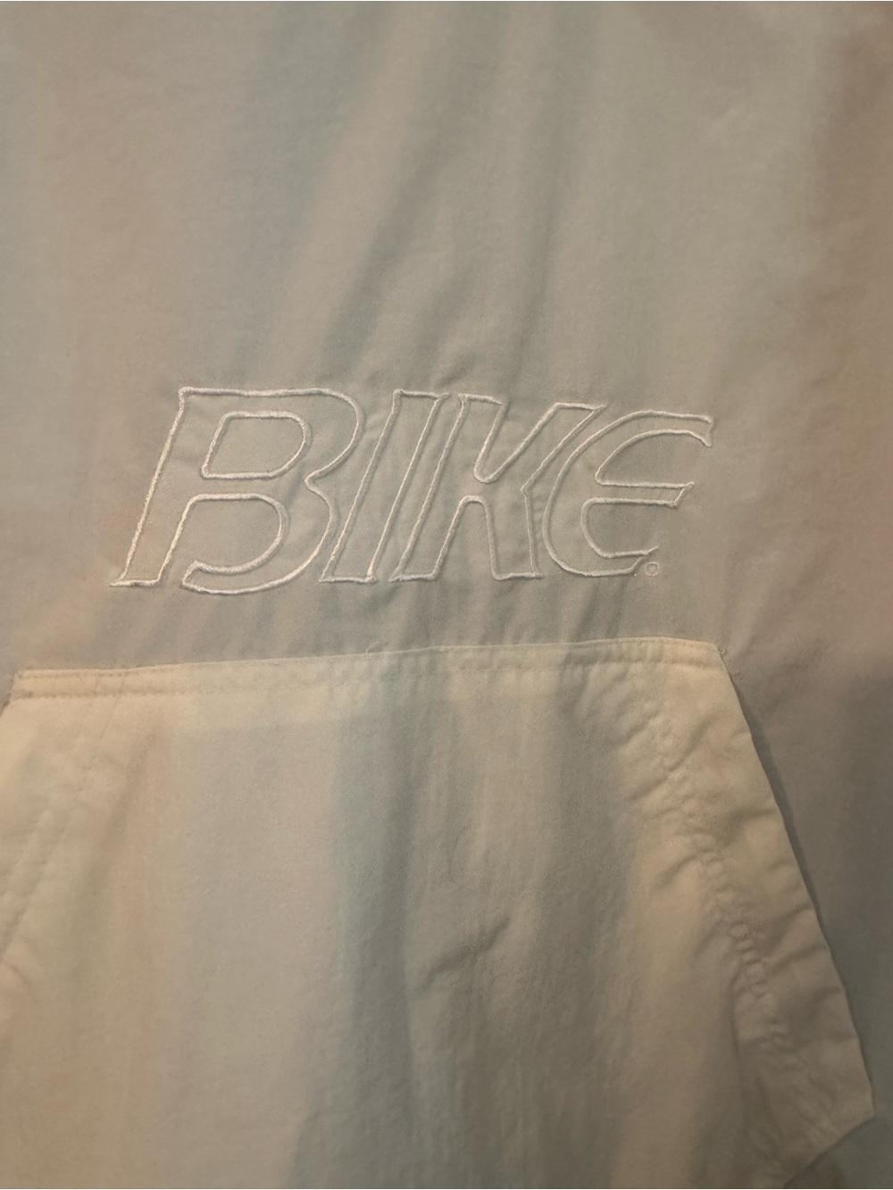 Vintage 90s BIKE Athletic White Nylon Pullover Anorak Windbreaker XXL - Picture 3 of 6